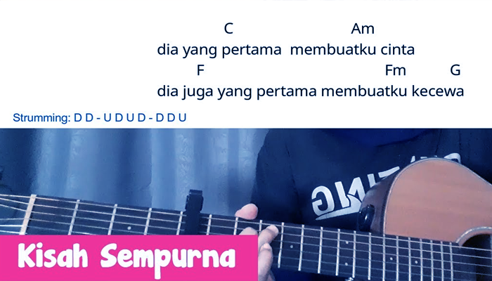 Kunci Gitar Kisah Sempurna Mahalini