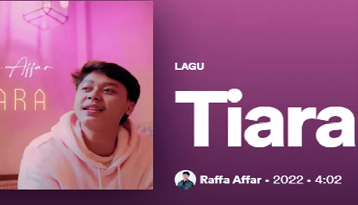 Tiara Lirik Lengkap Raffa Affar